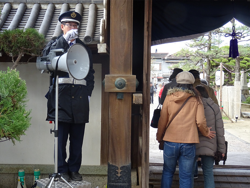 平成31年　あびこ観音寺節分大法会の警備を実施しました。